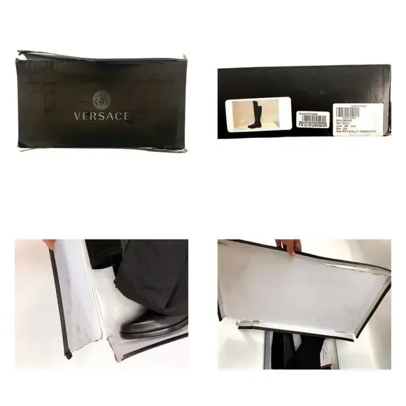 Versace Black Over the Knee Riding Boots NIB - Picture 14 of 15